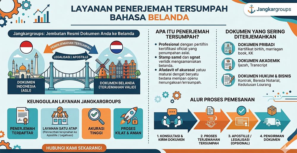 Infografis Penerjemah tersumpah bahasa belanda