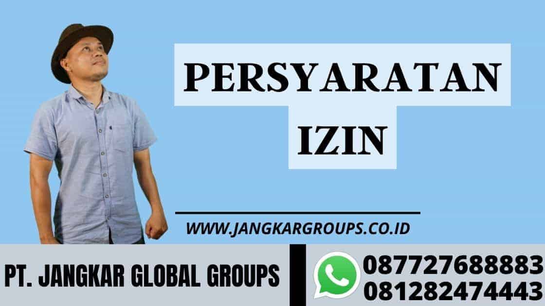 persyaratan izin
