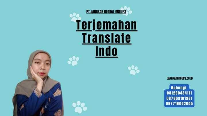 Terjemahan Translate Indo