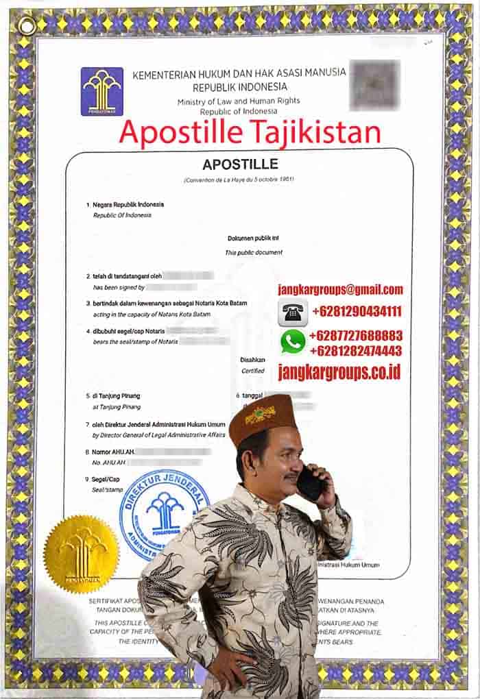 Contoh Apostille Tajikistan