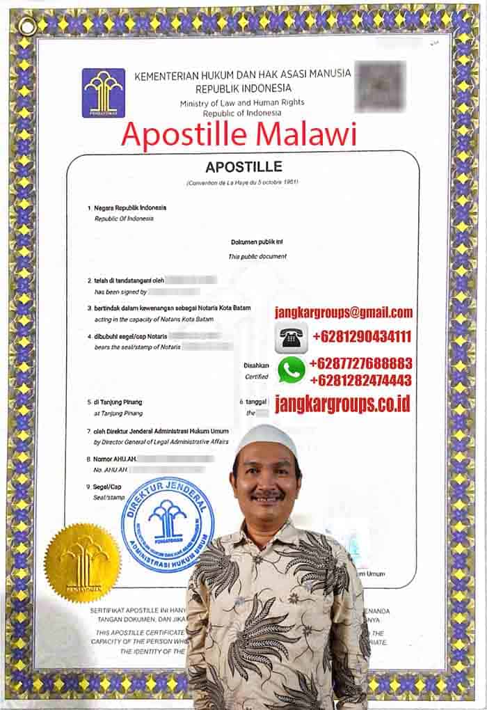 Contoh Apostille Malawi