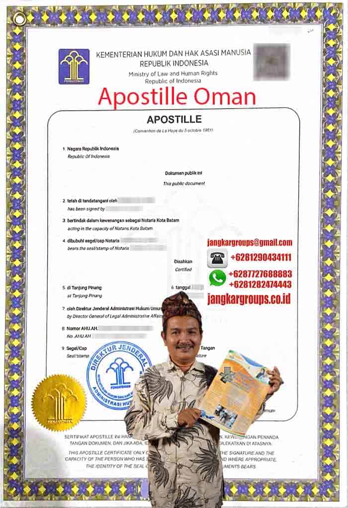 Contoh Apostille Oman