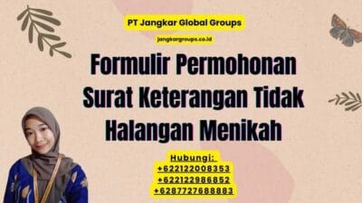 Formulir Permohonan Surat Keterangan Tidak Halangan Menikah