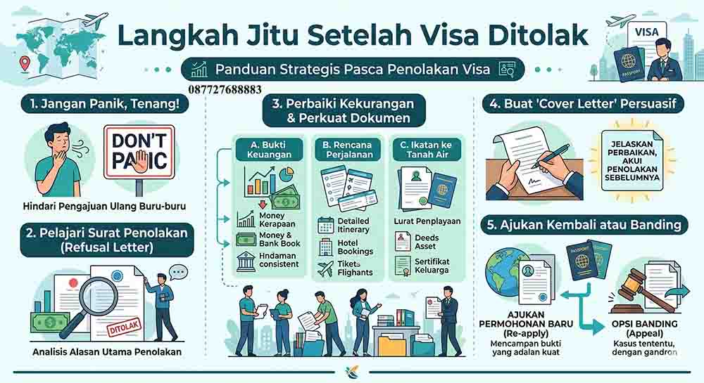 Infografis Menangani Penolakan Visa