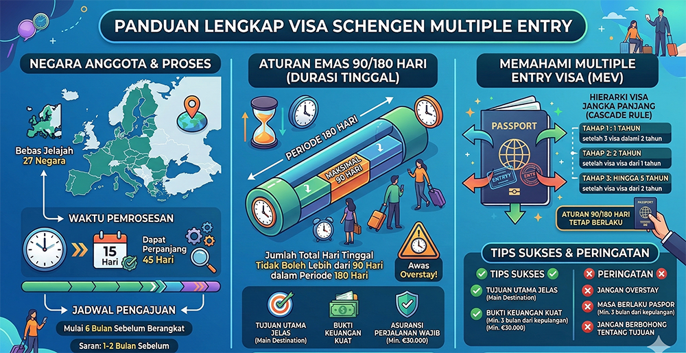 Infografis Visa Schengen Multiple entry