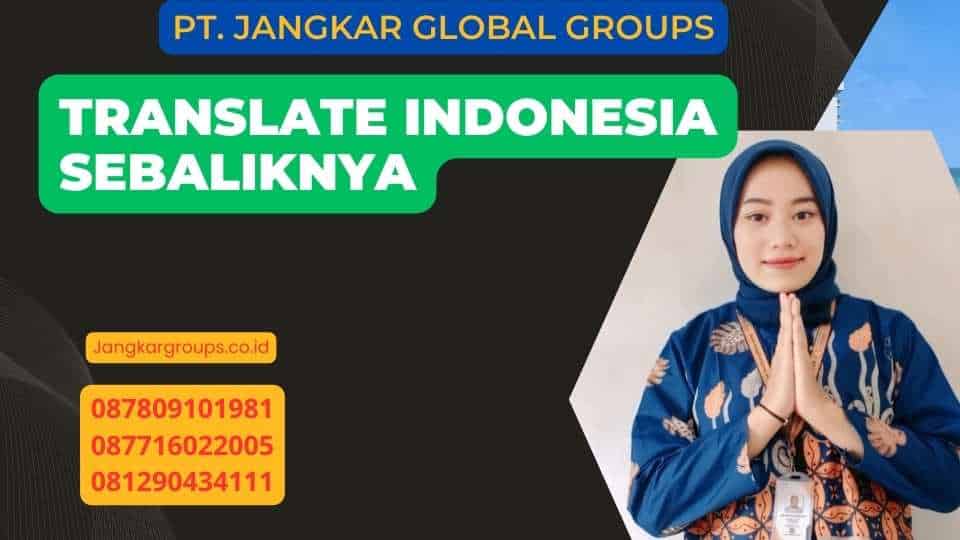 Translate Indonesia Sebaliknya