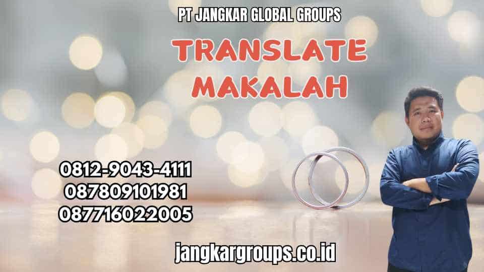 Translate Makalah