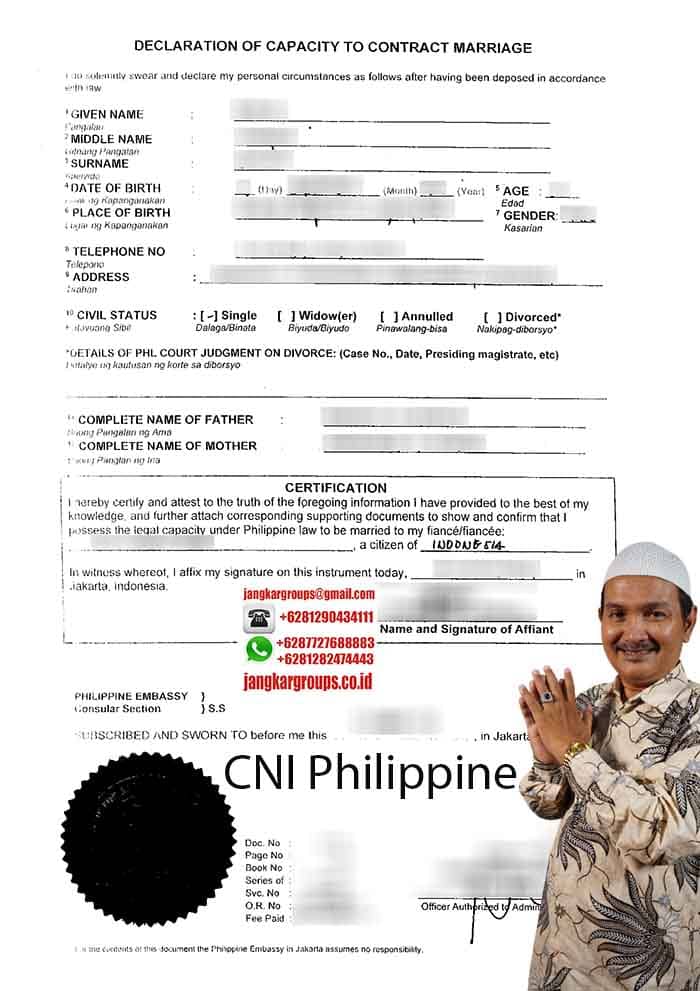 Contoh CNI Philippine
