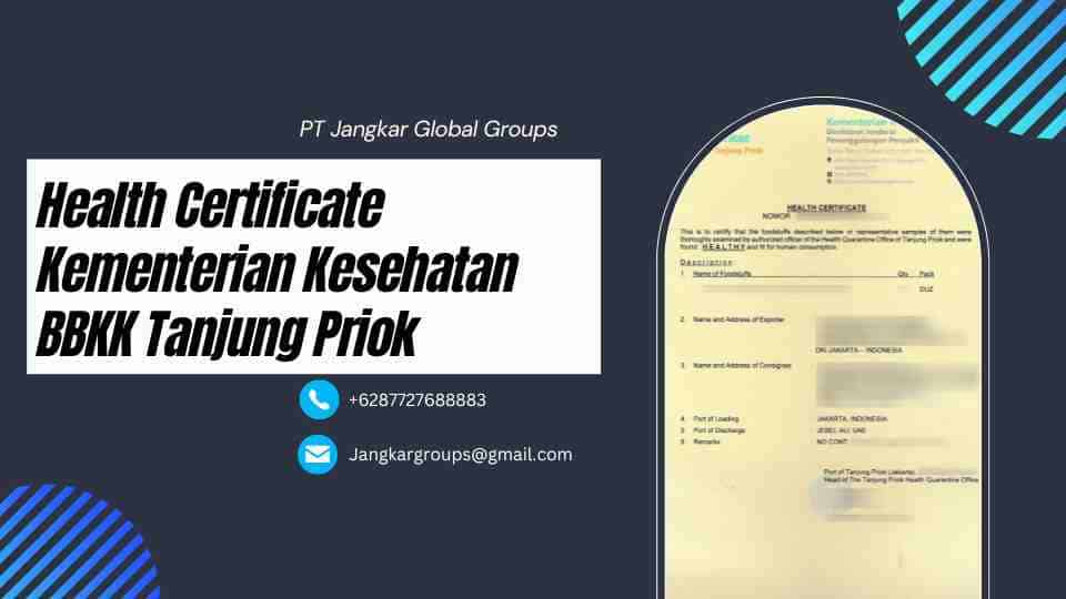 Health Certificate Kementerian Kesehatan BBKK Tanjung Priok