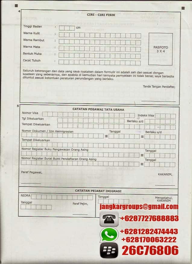 Jasa Pengurusan FORM KITAS