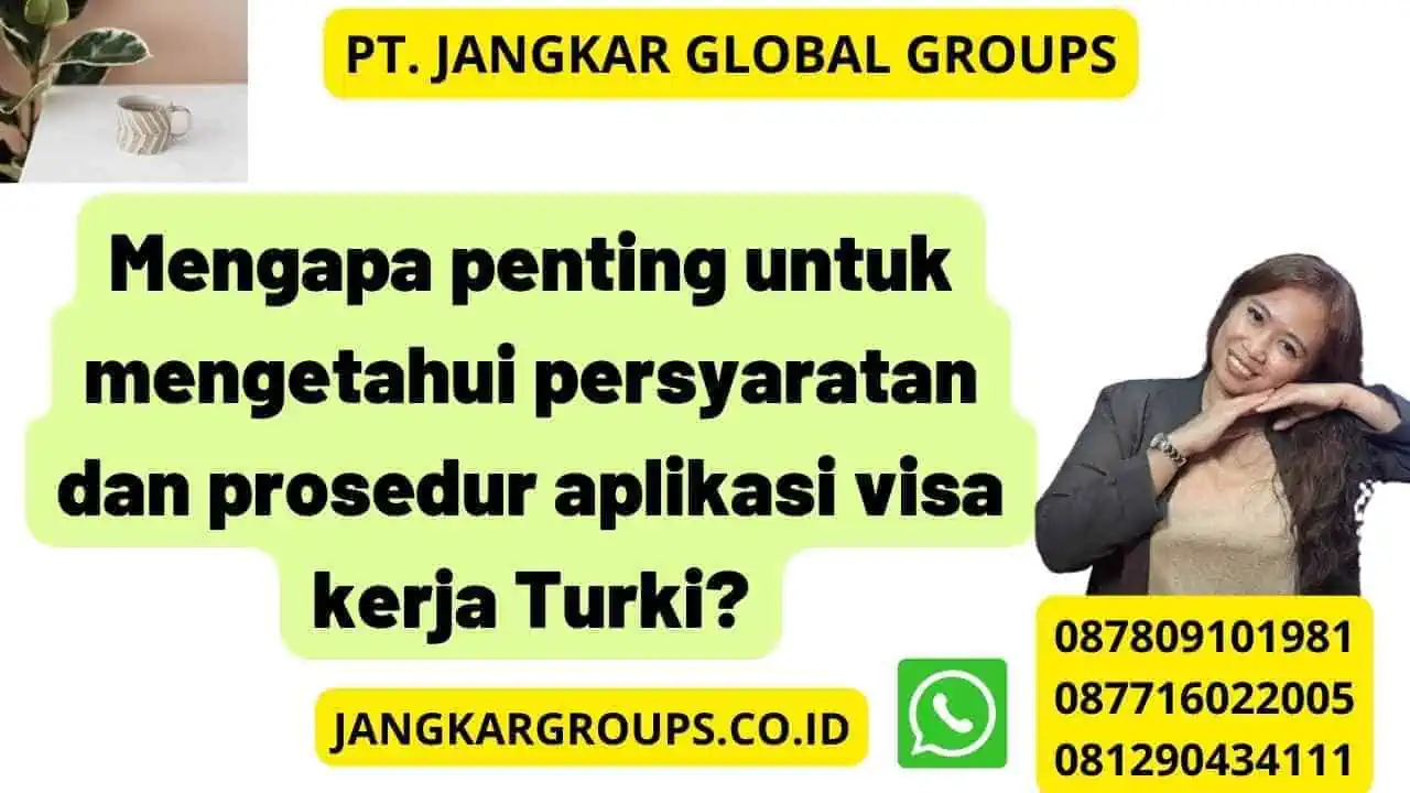 Mengapa penting untuk mengetahui persyaratan dan prosedur aplikasi visa kerja Turki?