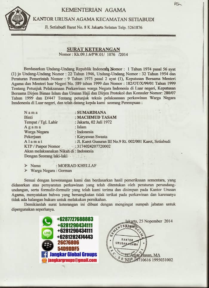 persyaratan nikah di jerman