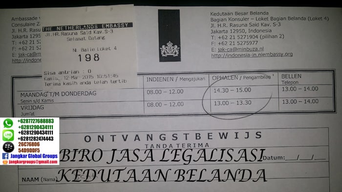 legalisir dokumen di kedutaan belanda