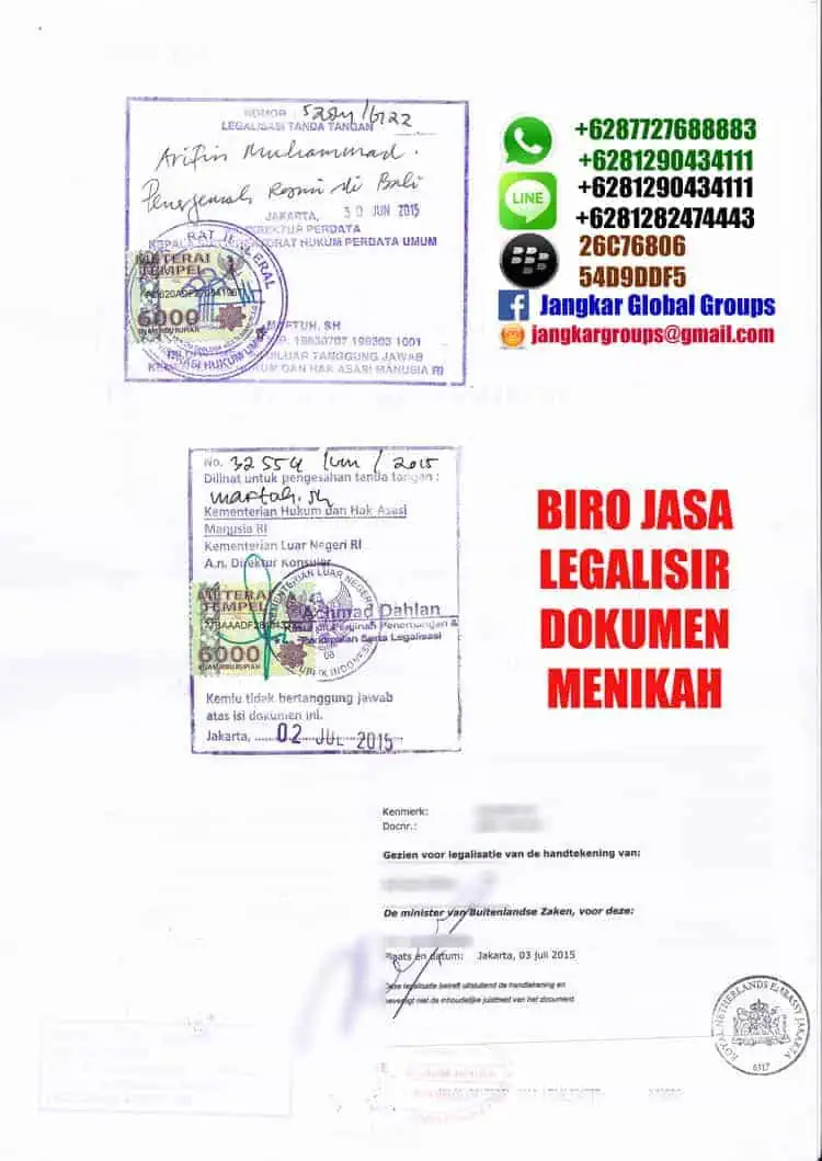 legalisir ktp belanda