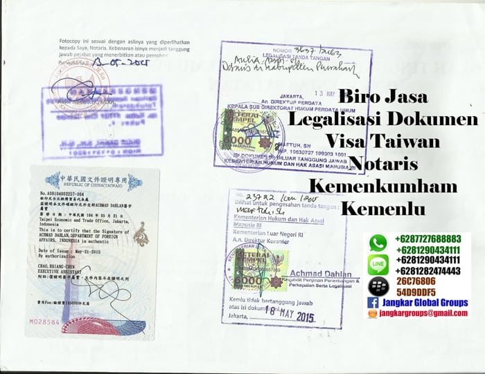 Legalisir Visa Belajar Di TETO Taiwan