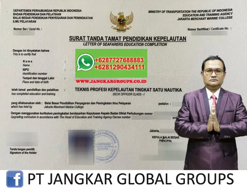 surat tanda tamat pendidikan kepelautan