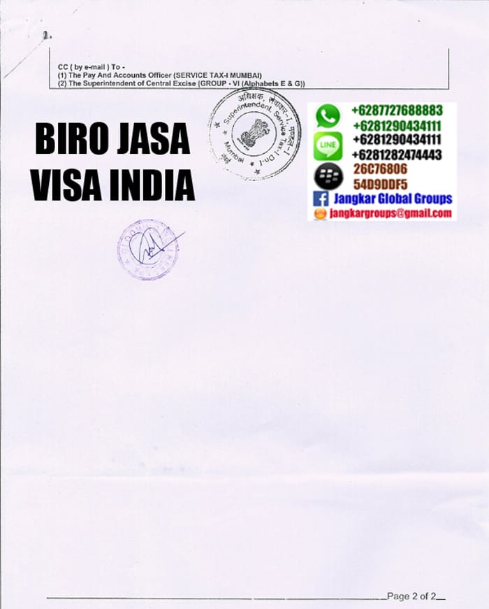 form st 2 visa kerja india