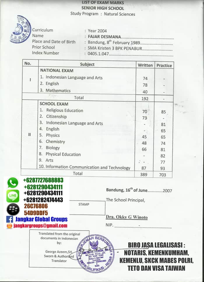 ijasah-sma2 | VISA UNTUK TENAGA AHLI DI TAIWAN