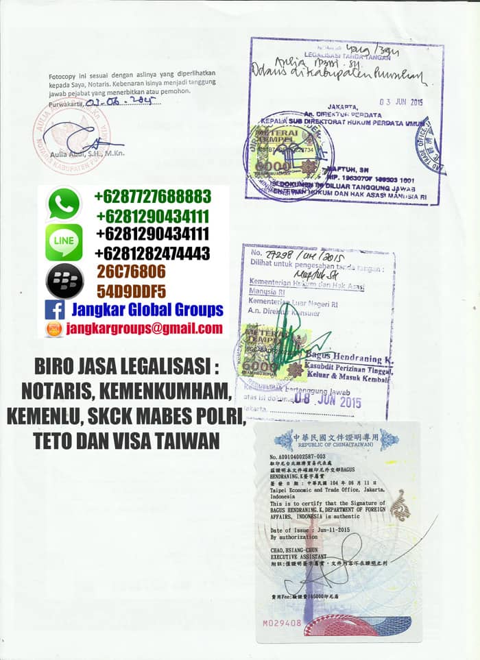 VISA UNTUK TENAGA AHLI DI TAIWAN