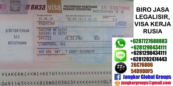 visa kerja ke rusia