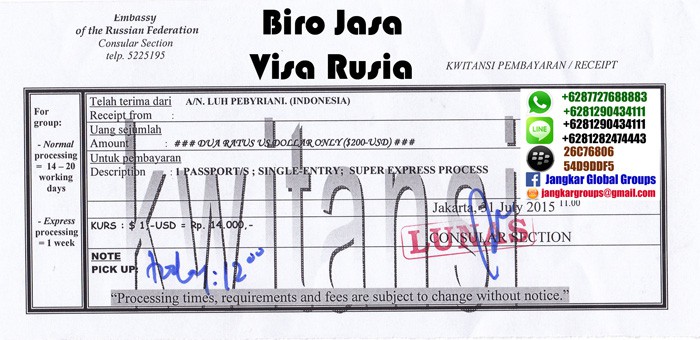 jasa urus visa wisata ke rusia