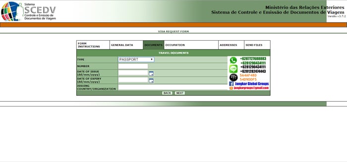 form-visa-brazil2, VISA KERJA BRAZIL