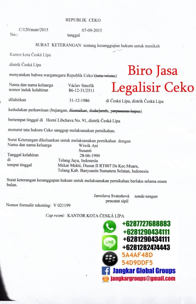 surat keterangan menikah ceko , legalisir buku nikah di kedutaan ceko