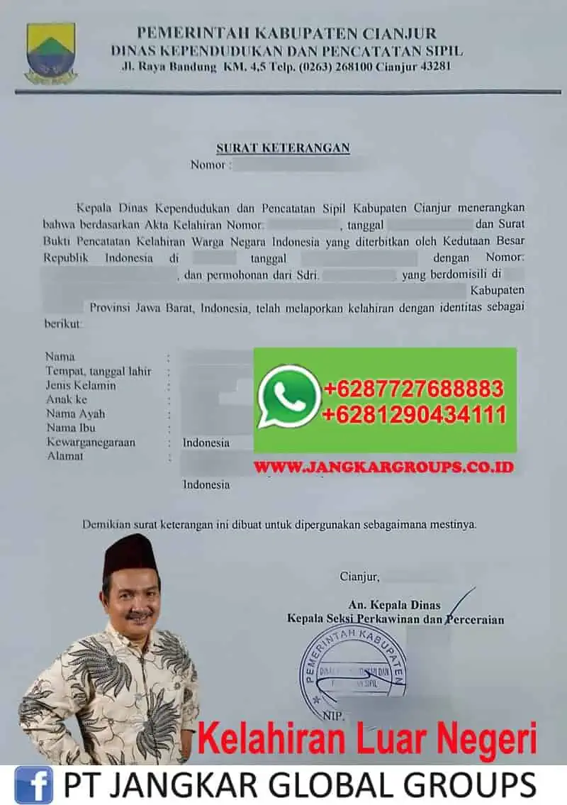 Surat keterangan kelahiran luar negeri disduk capil