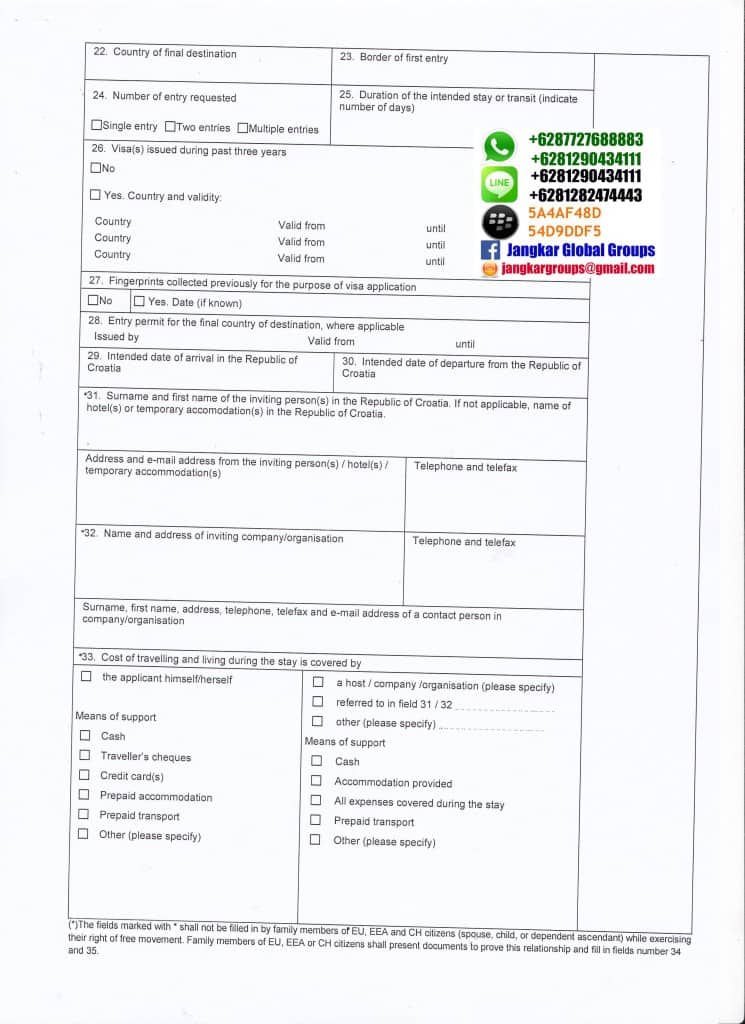 formulir visa croatia2