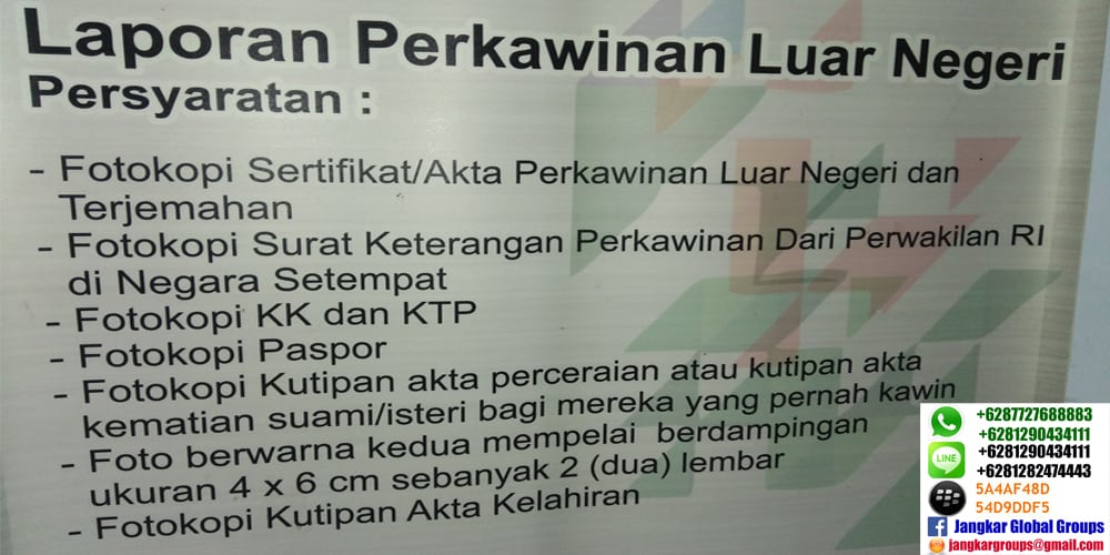 laporan perkawinan luar negeri