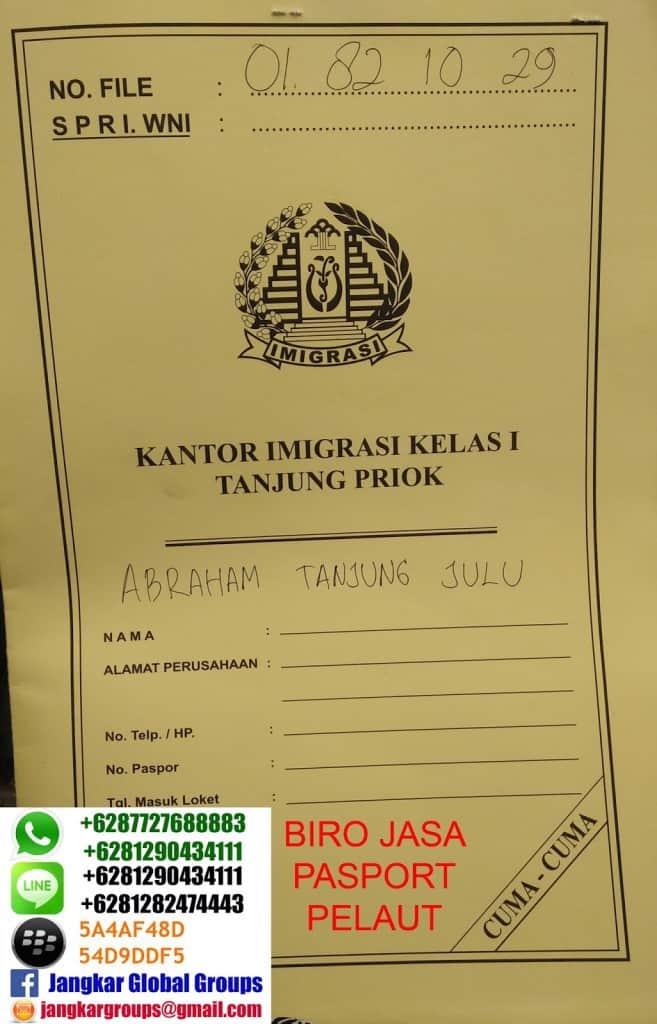 biro jasa paspor pelaut, persyaratan imigrasi tanjung priok