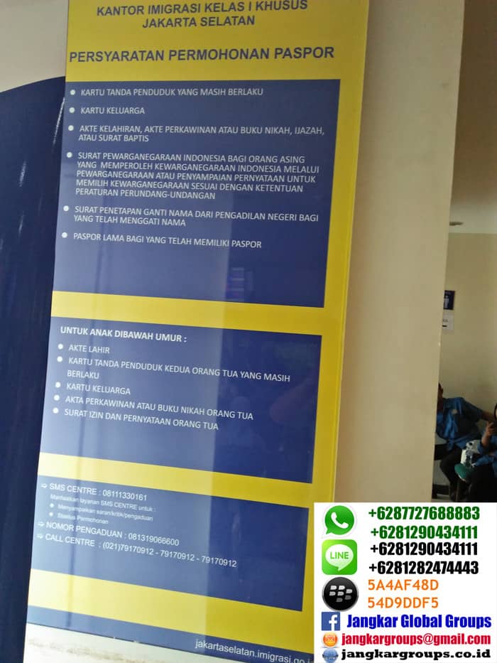 persyaratan pasport anak