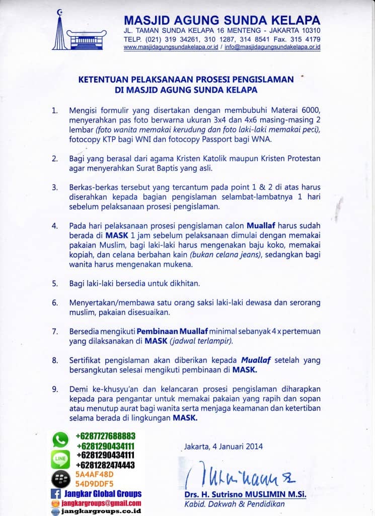 persyaratan mualaf