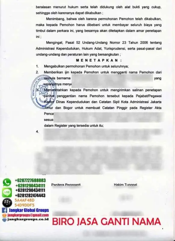 salinan penetapan ganti nama