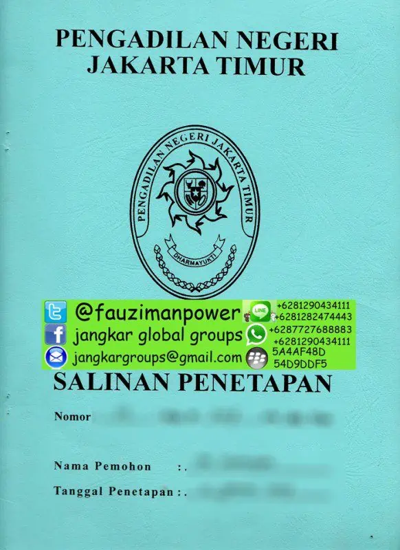 salinan penetapan pn jaktim