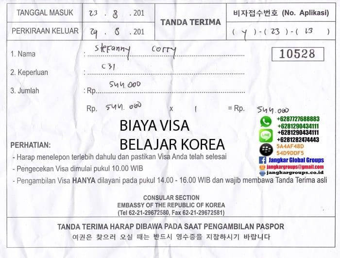 VISA PELATIHAN BAHASA KOREA