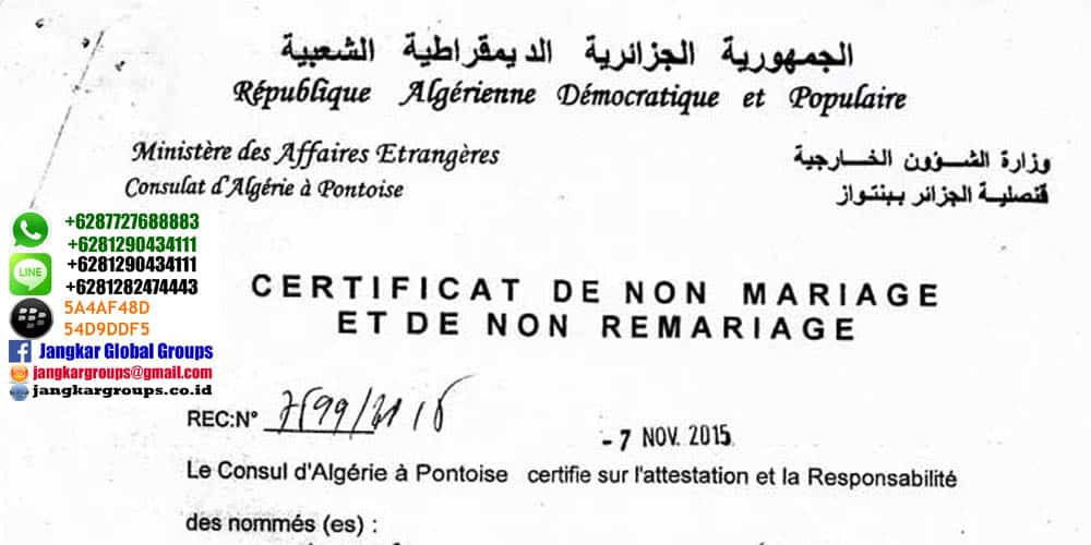 legalisir buku nikah algeria