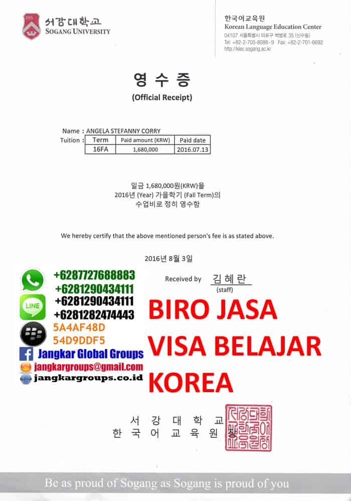 VISA PELATIHAN BAHASA KOREA