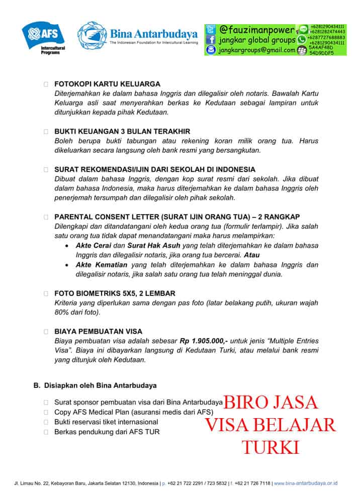 visa-checklist-afs-turki_002,Pertukaran pelajar AFS Turki