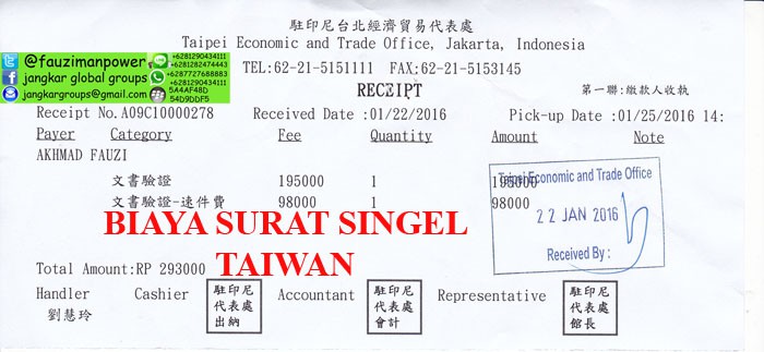 biaya-surat-singel-taiwan