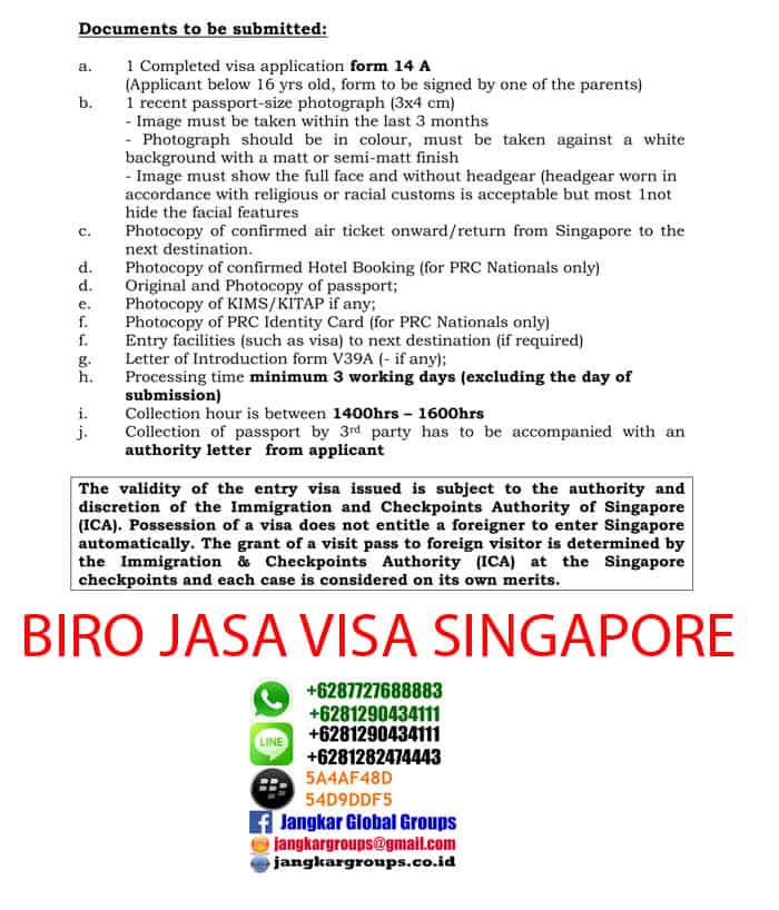 VISA SINGAPORE UNTUK WARGA CHINA