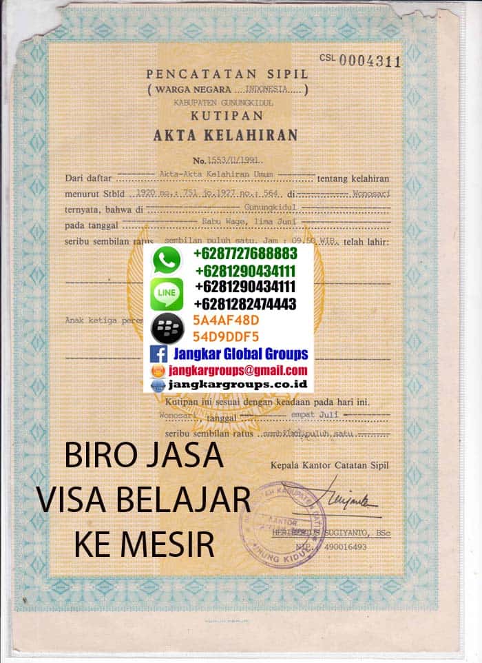 PERSYARATAN VISA BELAJAR MESIR