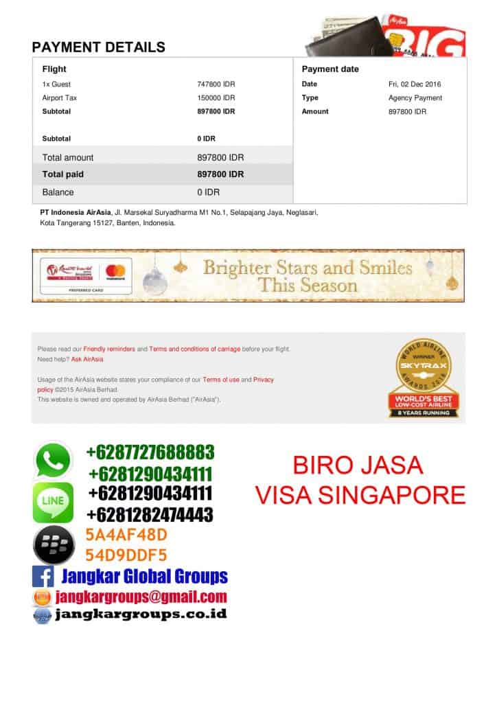 VISA SINGAPORE UNTUK WARGA CHINA