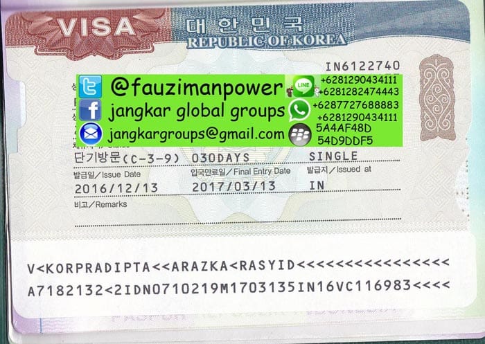 Biro jasa persyaratan visa turis korea