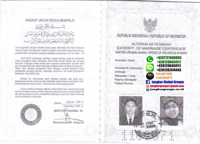 Buku nikah persyaratan visa turis korea