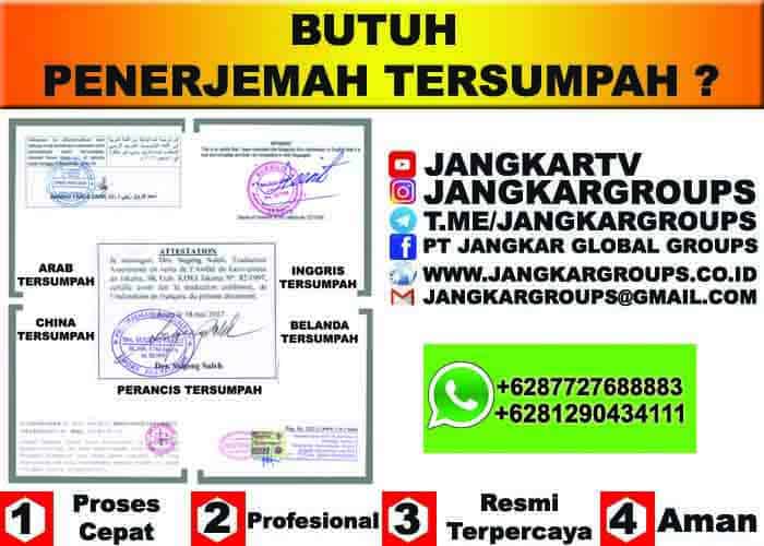 jasa penerjemah tersumpah