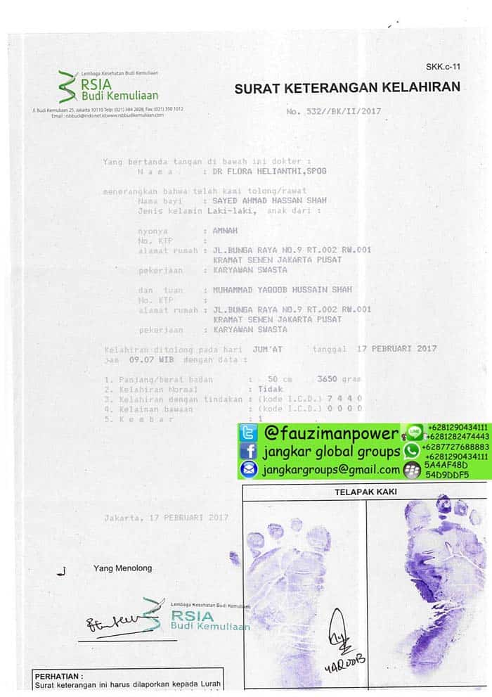 surat keterangan kelahiran persyaratan akta kelahiran anak