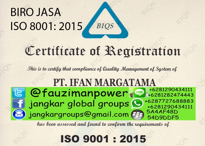 jasa pembuatan dokumen ISO 9001