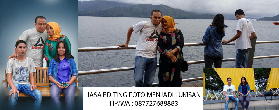 JASA EDIT FOTO KARIKATUR FOTO LUKISAN KELUARGA