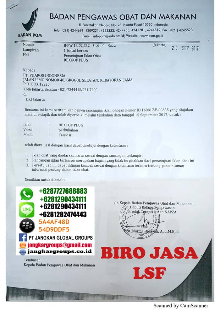 persyaratan lembaga sensor film bpom